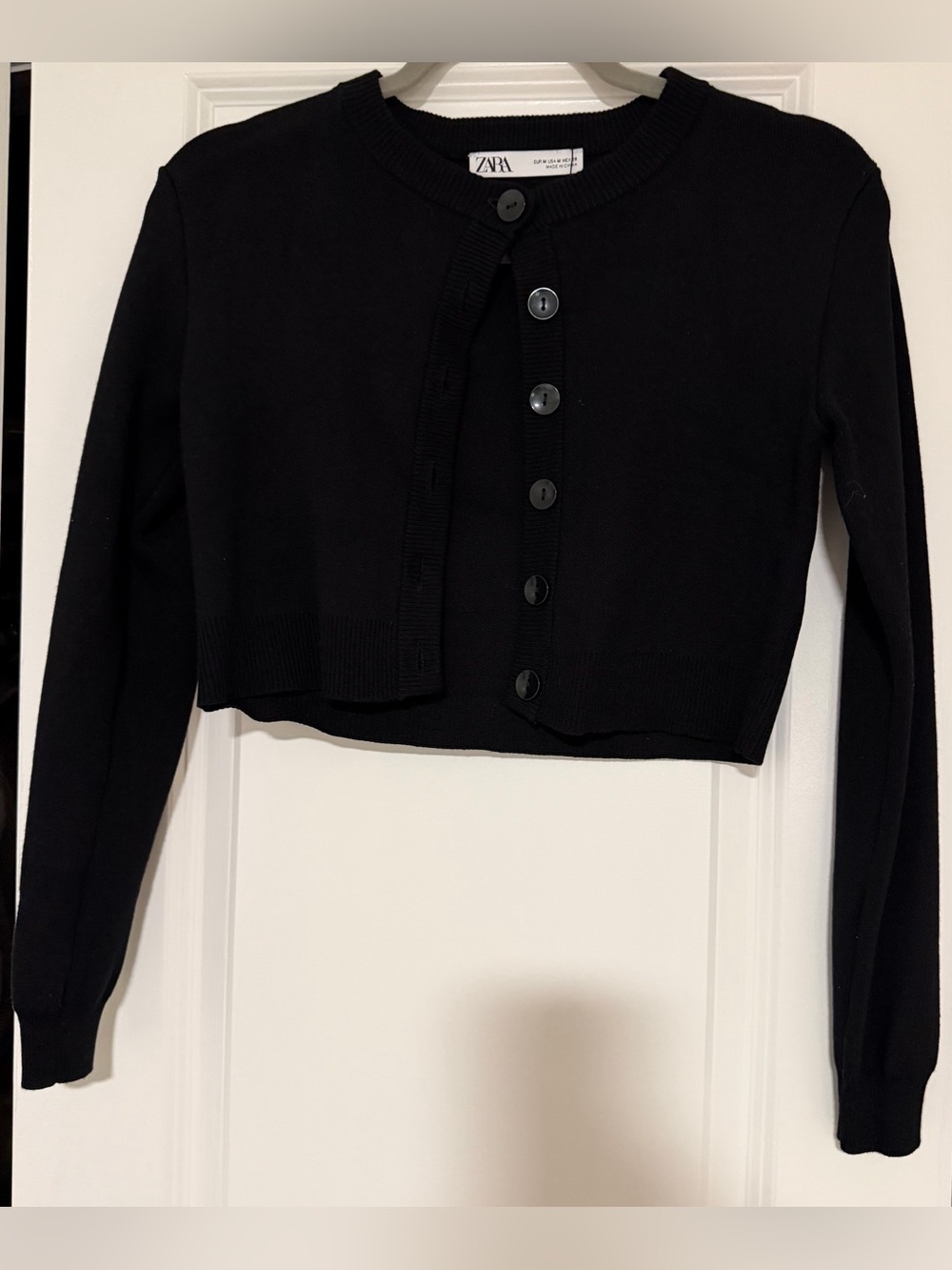 New black cropped Zara cardigan - Picture 3 of 4